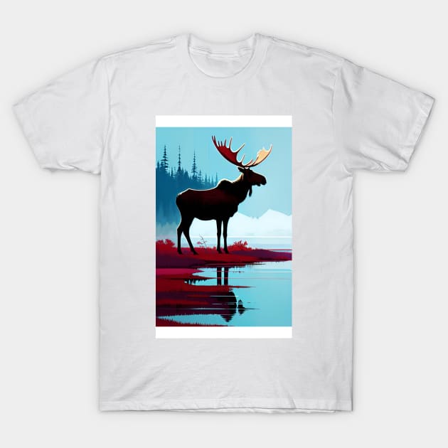 moose art T-Shirt by TheCartArt